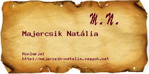 Majercsik Natália névjegykártya